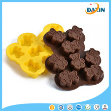 Gâteau de silicone de catégorie comestible d&#39;ours de 8PCS / moule de chocolat